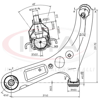 Suspension Arm - Right Side - With bushings / With ball joint