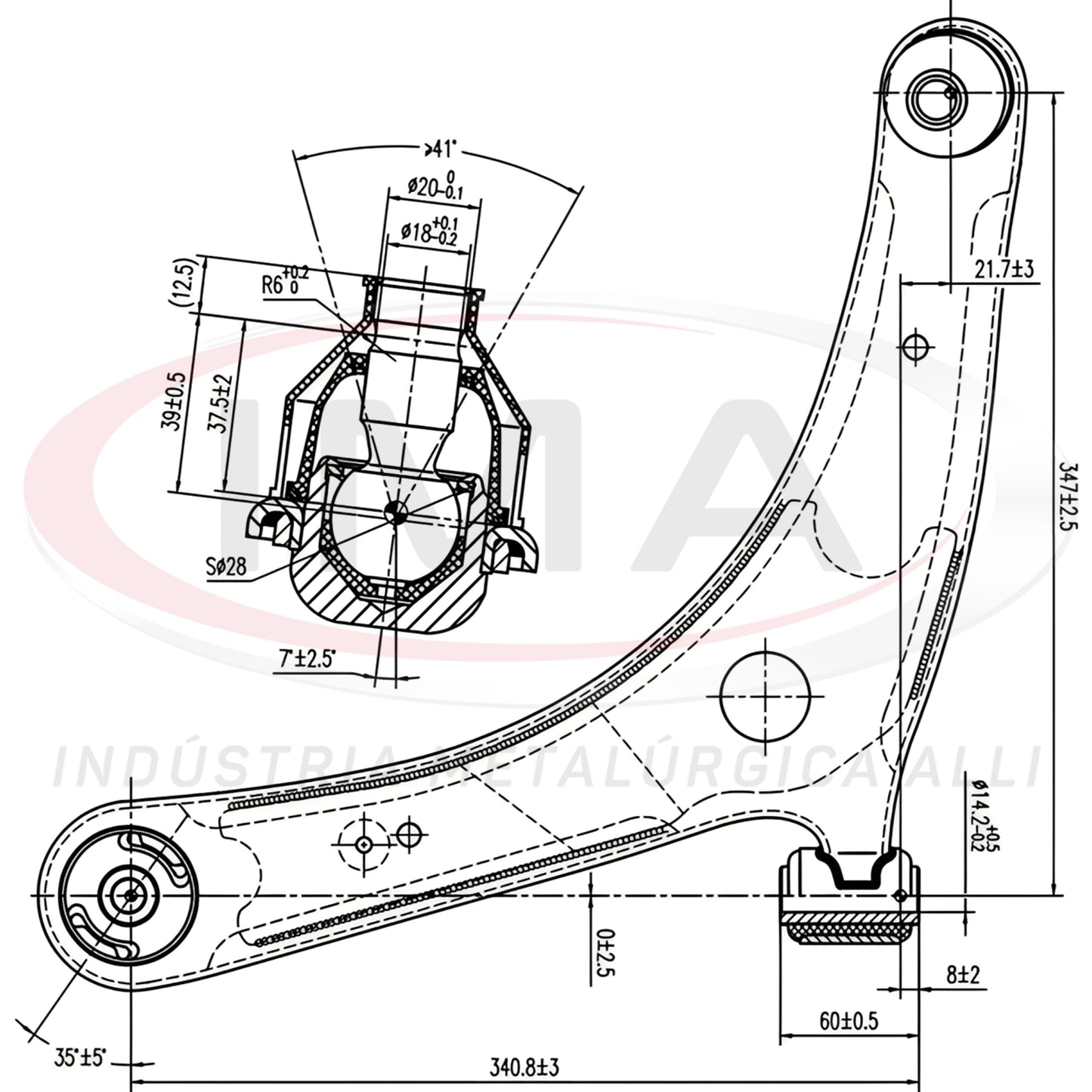 Suspension Arm - Front - Left - With Bushings / Ball Joint