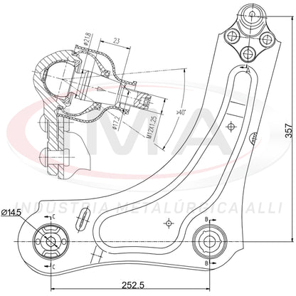 Front Lower Suspension Arm - Right Side - With Ball Joint