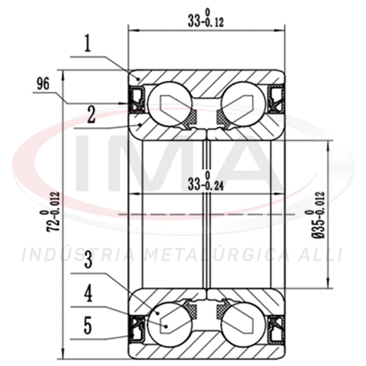 Front Wheel Bearing with Dual ABS