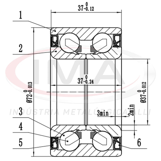 Front Wheel Bearing with Dual ABS