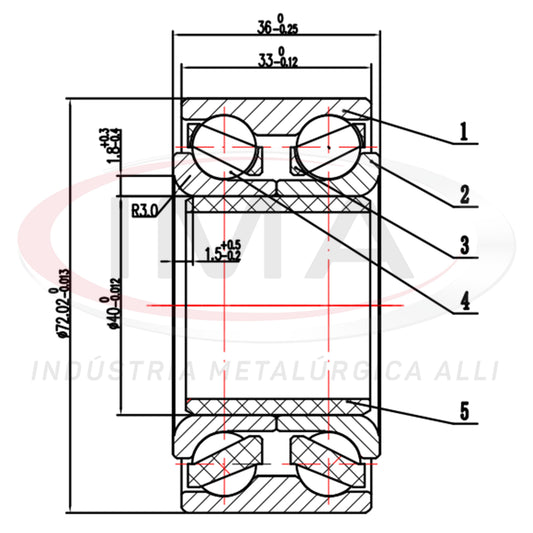 Double Front Wheel Bearing
