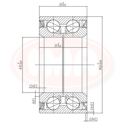 Front Wheel Bearing with Dual ABS