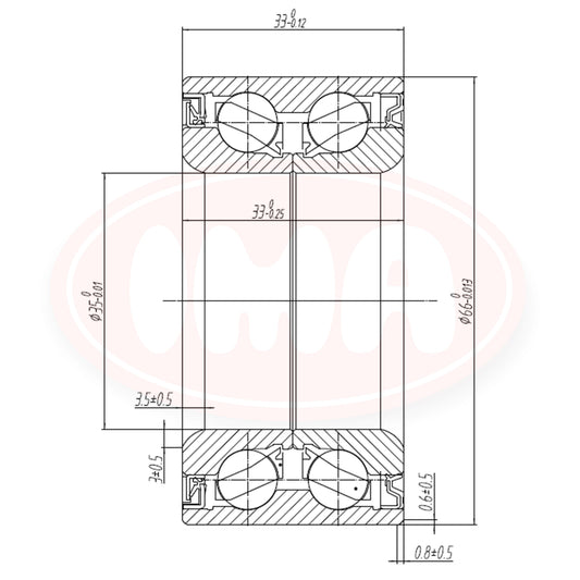 Front Wheel Bearing with Dual ABS