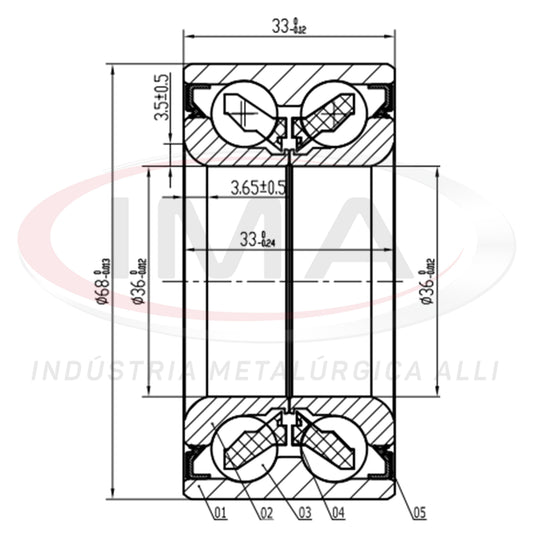 Double Front Wheel Bearing