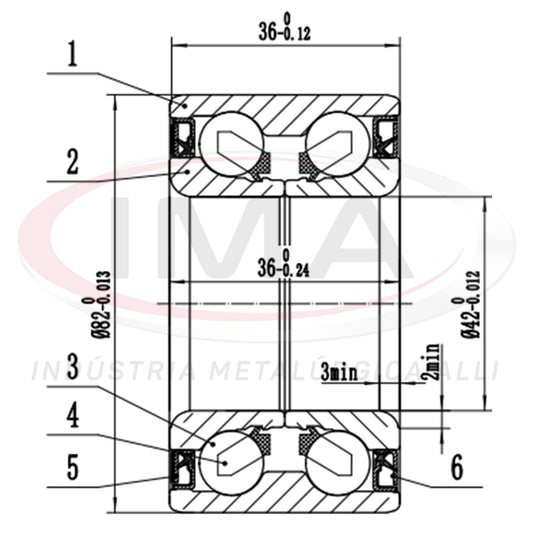 Front and Rear Wheel Bearing with Dual ABS