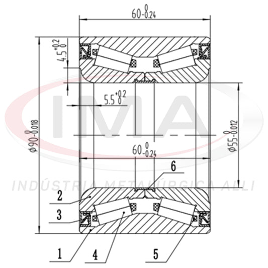 Double Roller Front Wheel Bearing