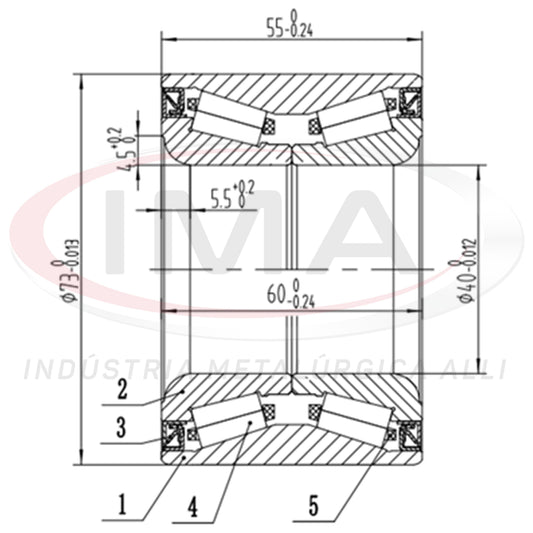 Double Roller Front Wheel Bearing