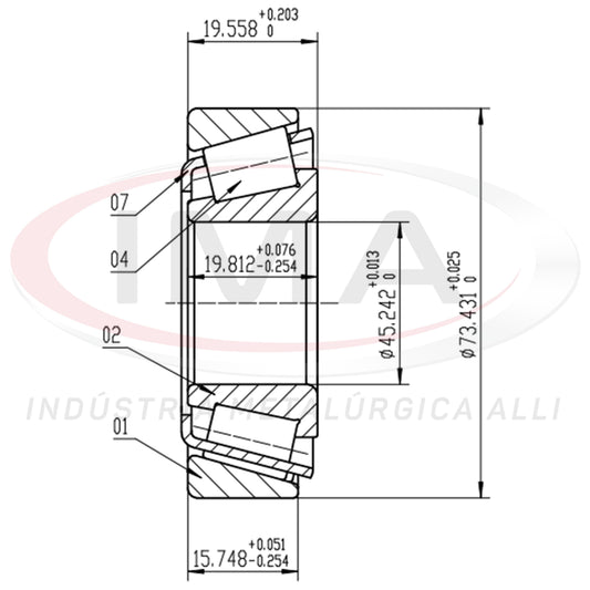 Front and Rear Wheel Bearing Cap/Cone
