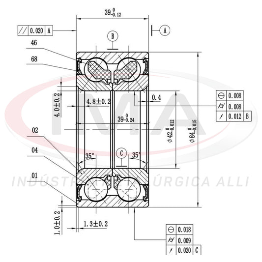 Double Front Wheel Bearing