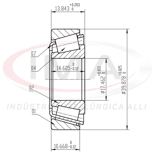 Front and Rear Wheel Bearing Cap/Cone