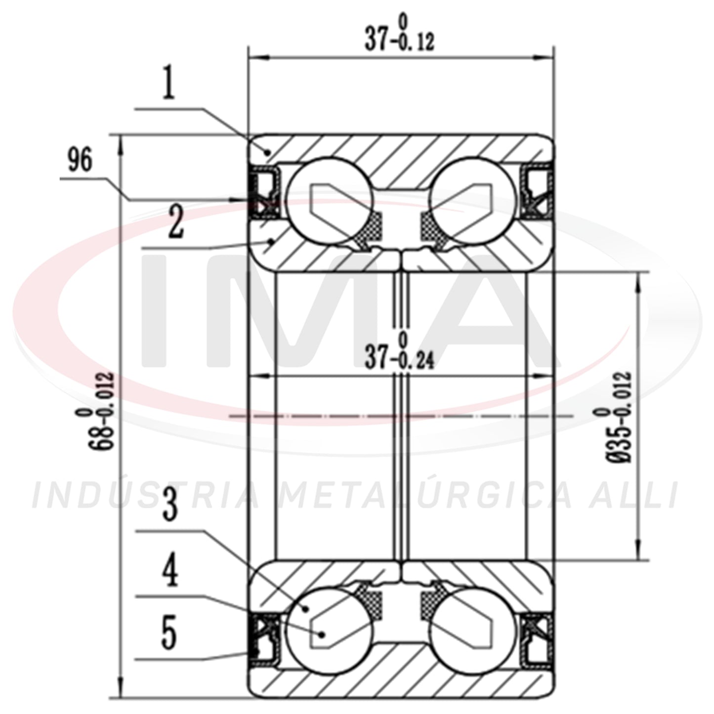 Front Wheel Bearing with Dual ABS