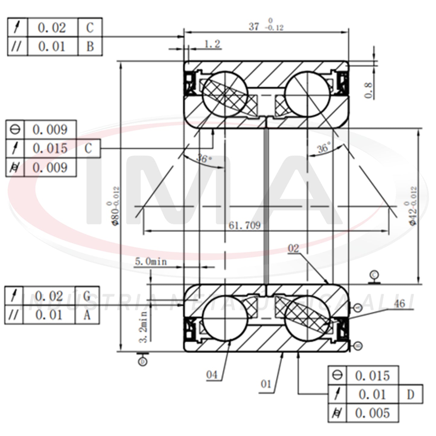 Front Wheel Bearing with Dual ABS