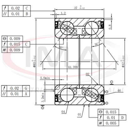 Front Wheel Bearing with Dual ABS