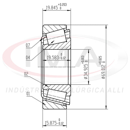 Front Wheel Bearing Cap/Cone