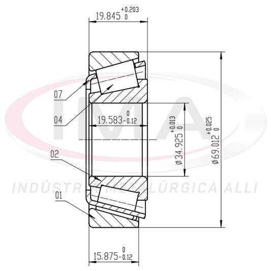 Front Wheel Bearing Cap/Cone
