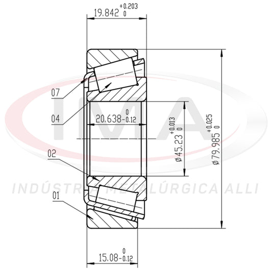 Crown Side Bearing CAP/CONE