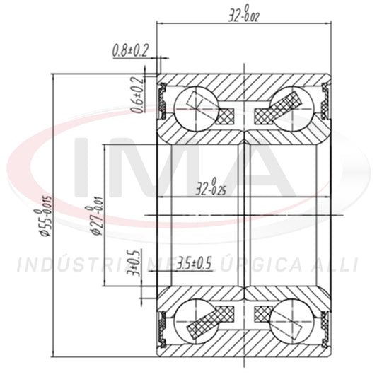 Double Front Wheel Bearing