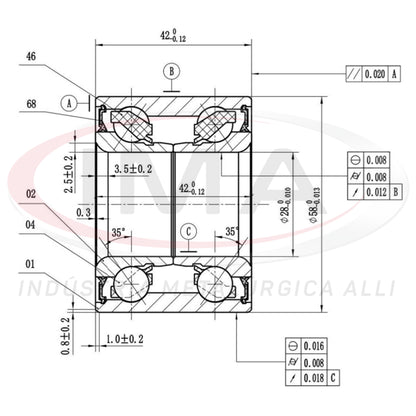 Double Front Wheel Bearing