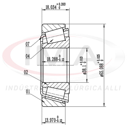 Rear Wheel Bearing CAP/CONE