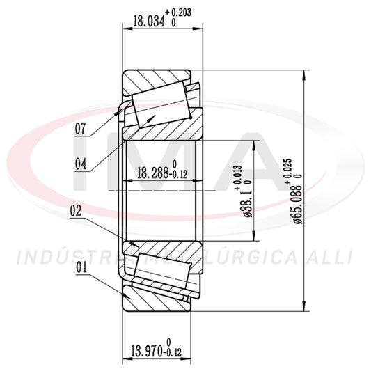 Rear Wheel Bearing CAP/CONE