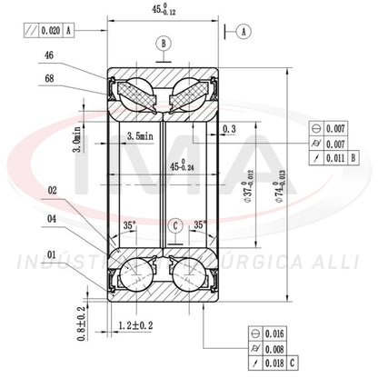 Double Rear Wheel Bearing