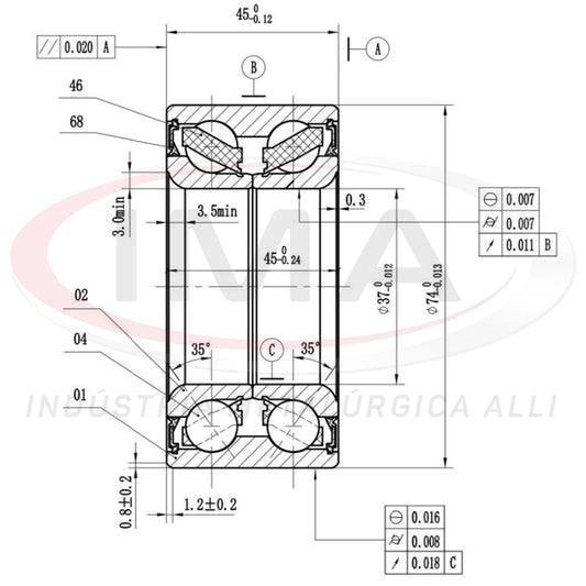 Double Rear Wheel Bearing