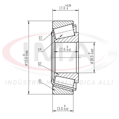 Rear Wheel Bearing CAP/CONE