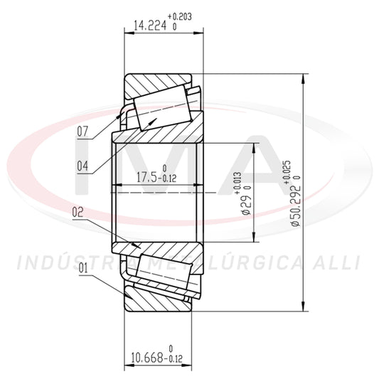 Rear Wheel Bearing CAP/CONE