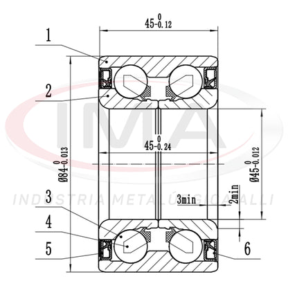 Front and Rear Wheel Bearing with Dual ABS