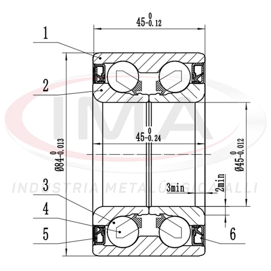 Front and Rear Wheel Bearing with Dual ABS