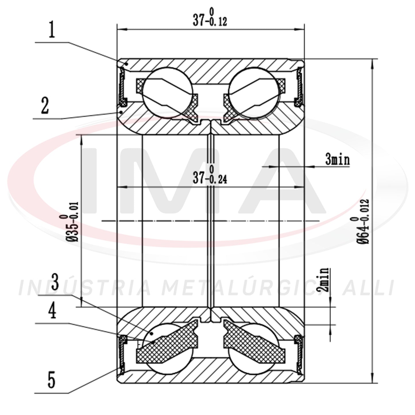 Double Front Wheel Bearing