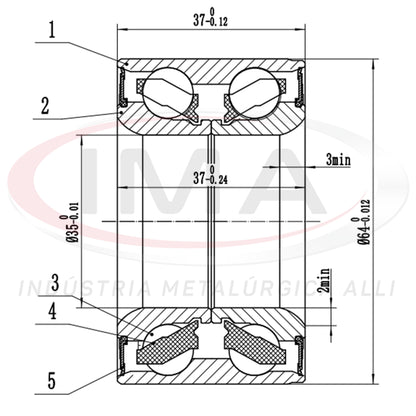 Double Front Wheel Bearing