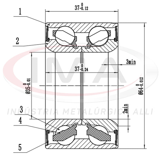 Double Front Wheel Bearing
