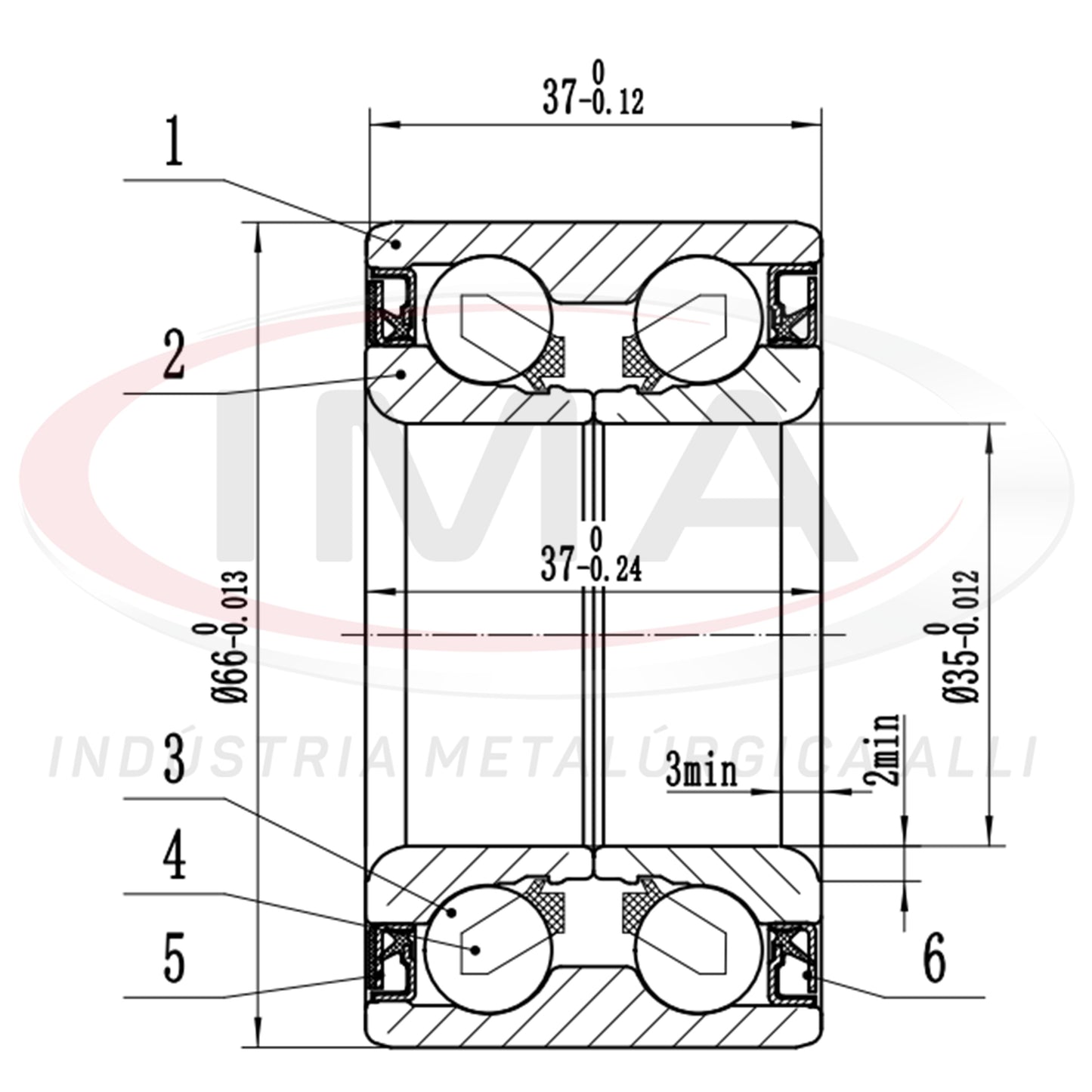 Front Wheel Bearing with Dual ABS