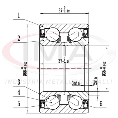 Front Wheel Bearing with Dual ABS
