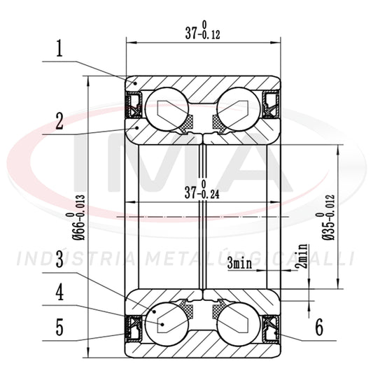 Front Wheel Bearing with Dual ABS