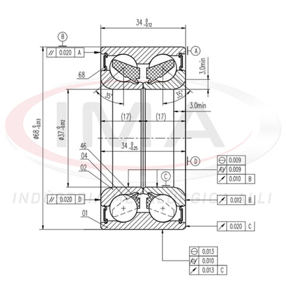 Double Rear Wheel Bearing