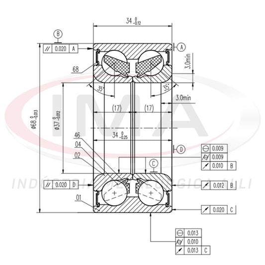 Double Rear Wheel Bearing