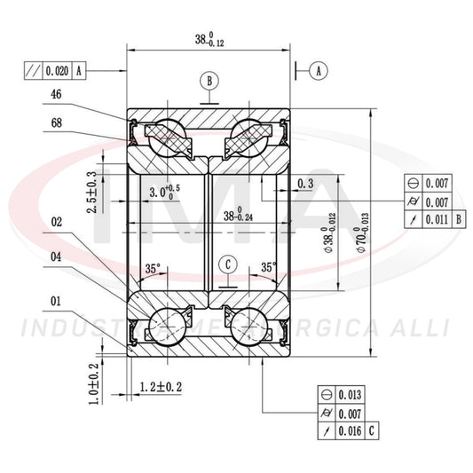 Double Front Wheel Bearing