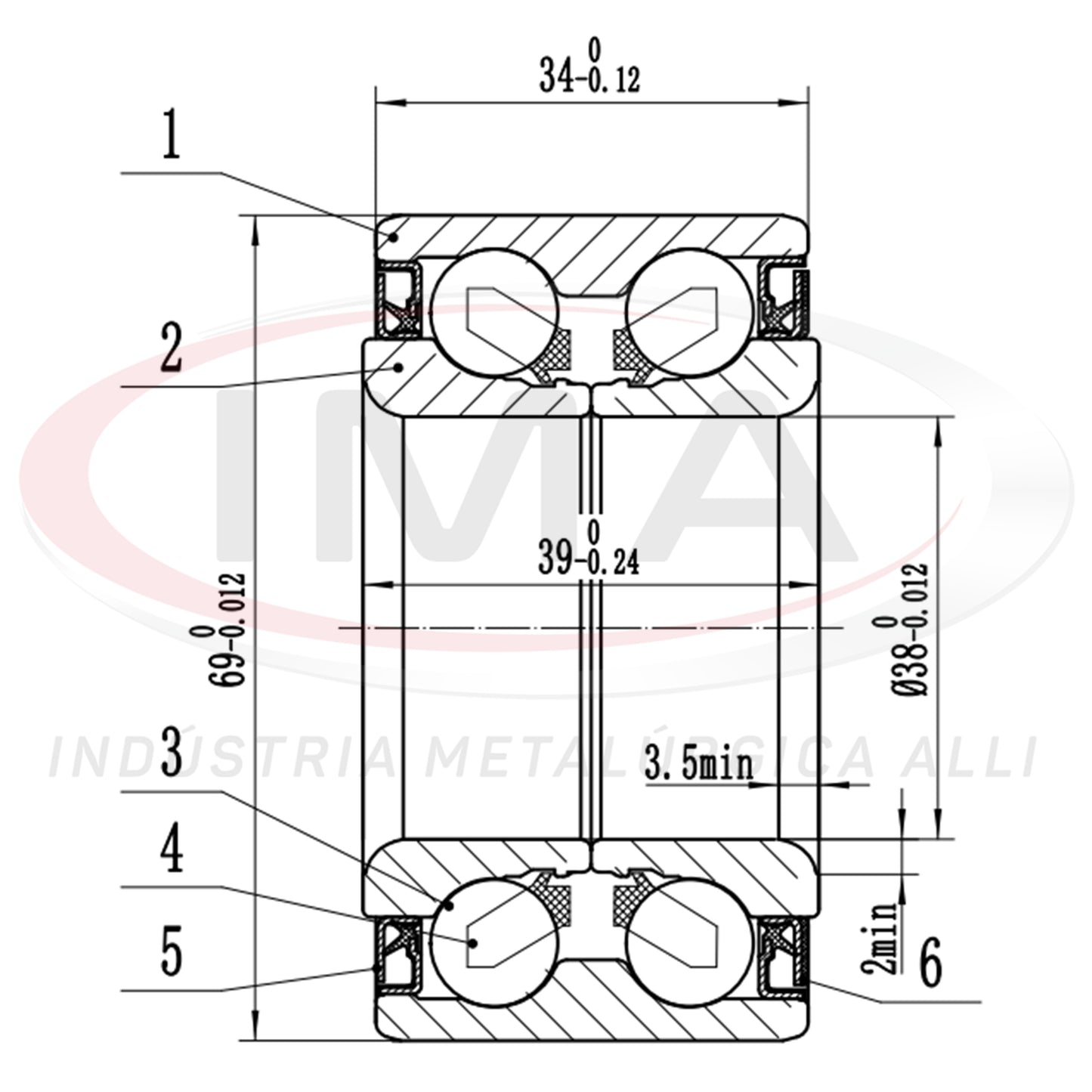 Front Wheel Bearing with Dual ABS