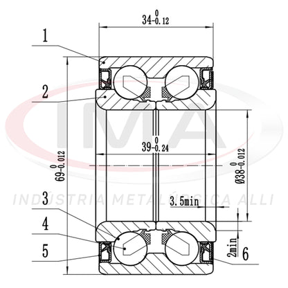 Front Wheel Bearing with Dual ABS