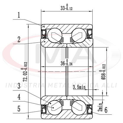 Double Front Wheel Bearing