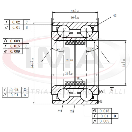 Double Front Wheel Bearing