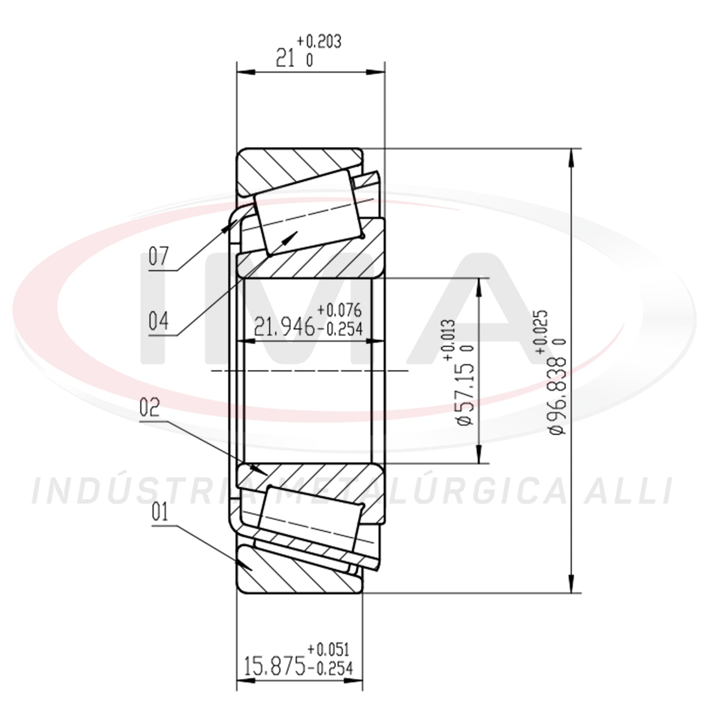 Rear Wheel Bearing CAP/CONE