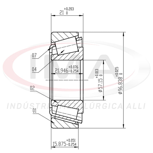 Rear Wheel Bearing CAP/CONE