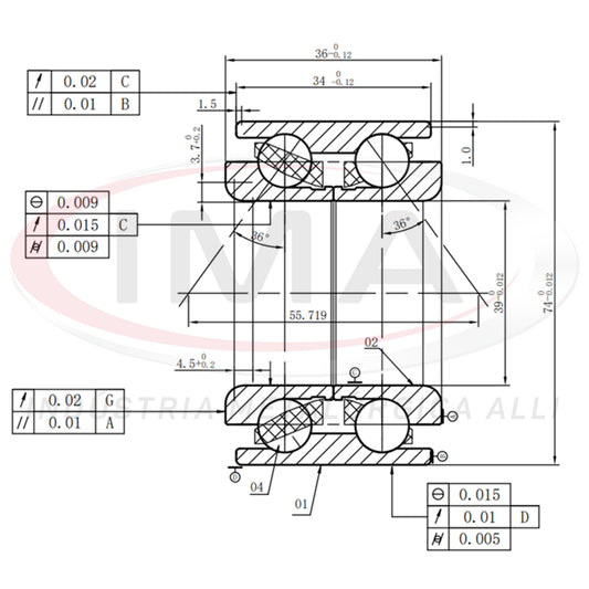 Double Front Wheel Bearing