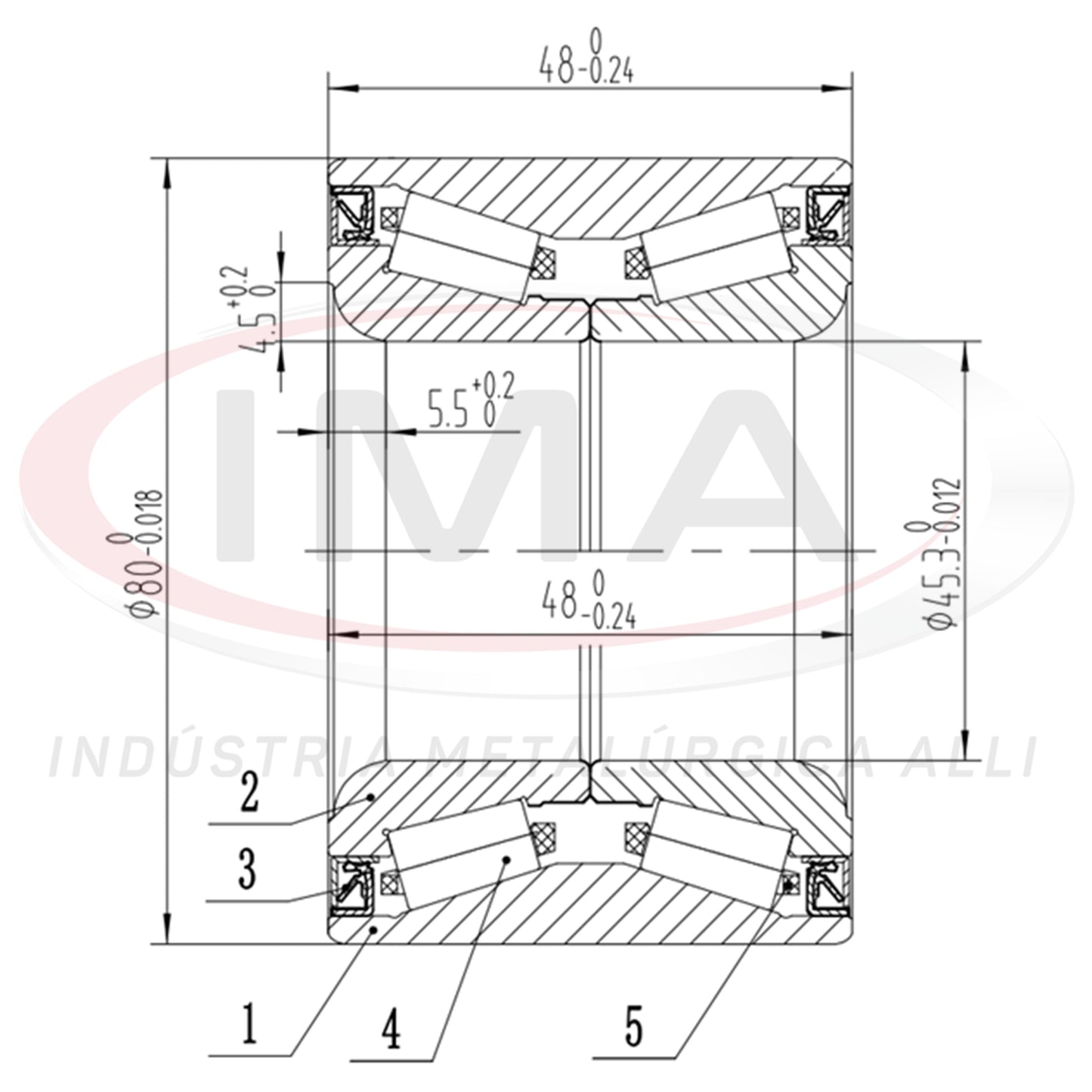 Double Roller Rear Wheel Bearing