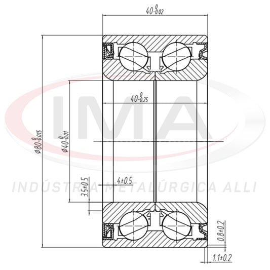 Front Wheel Bearing with Dual ABS