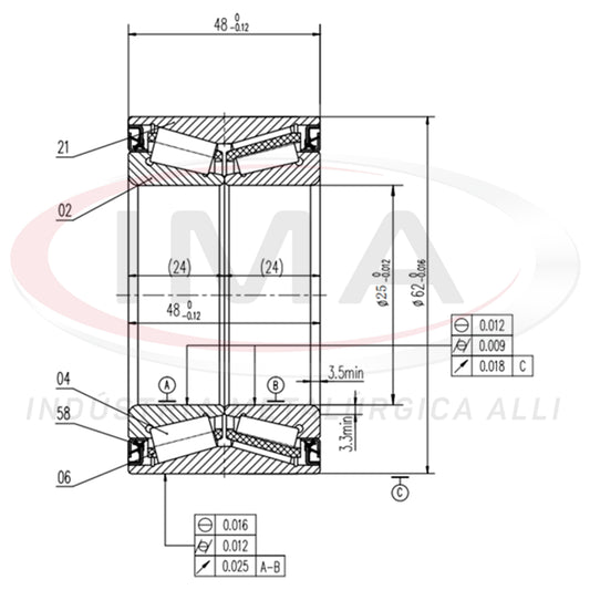 Double Roller Rear Wheel Bearing